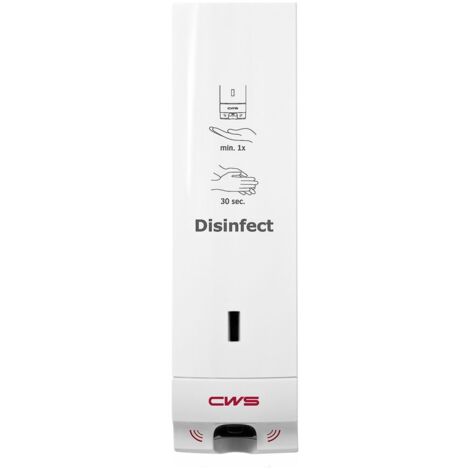 CWS Paradise Disinfect NT berührungsloser Desinfektionsmittelspender mit Schloss HxBxT 320,2x93,6x120,4mm, Weiß