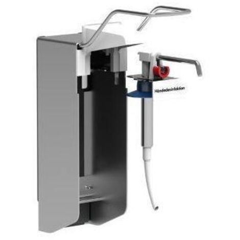 CWS Universalspender 500 Aluminium eloxiert mit entnehmbarer Edelstahl-Pumpe, gerades Ansaugrohr
