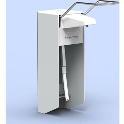 CWS Universalspender 500 Aluminium Weiß, entnehmbare Edelstahl-Pumpe flexibles Ansaugrohr