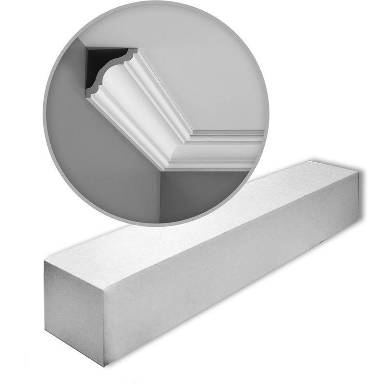 Orac - 1 Box 24 pieces Cornices Mouldings 48 m Decor CX123 axxent - white