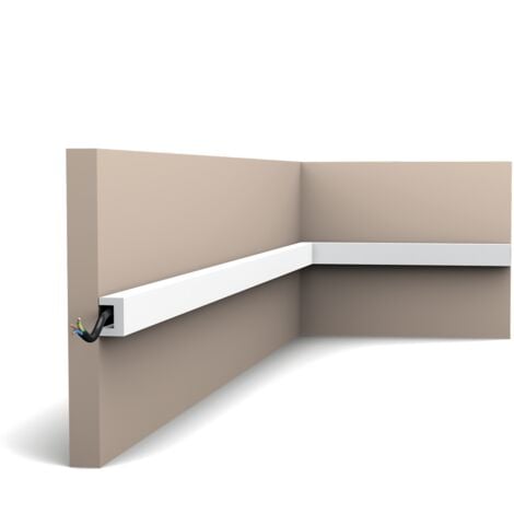 CX190 Corniche plafond pour éclairage indirect Orac Decor - 2x3x200cm (h x p x L) - moulure décorative polymère A l'unité