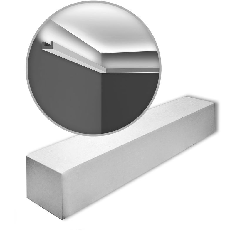 Decor CX190-box axxent u-profile 1 Box 20 pieces Cornice mouldings 40 m - white - Orac