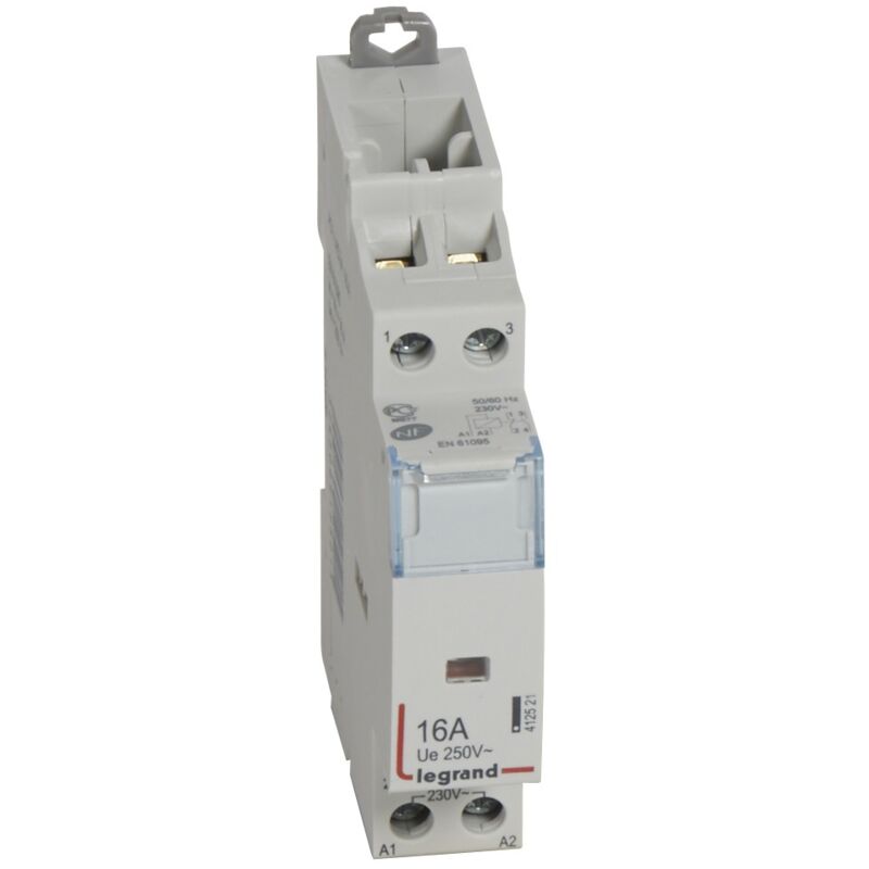 Legrand - Contacteur de puissance CX³ bobine 230V sans commande manuelle 2 Pôles 250V 16A contact o+f 1 module 412521