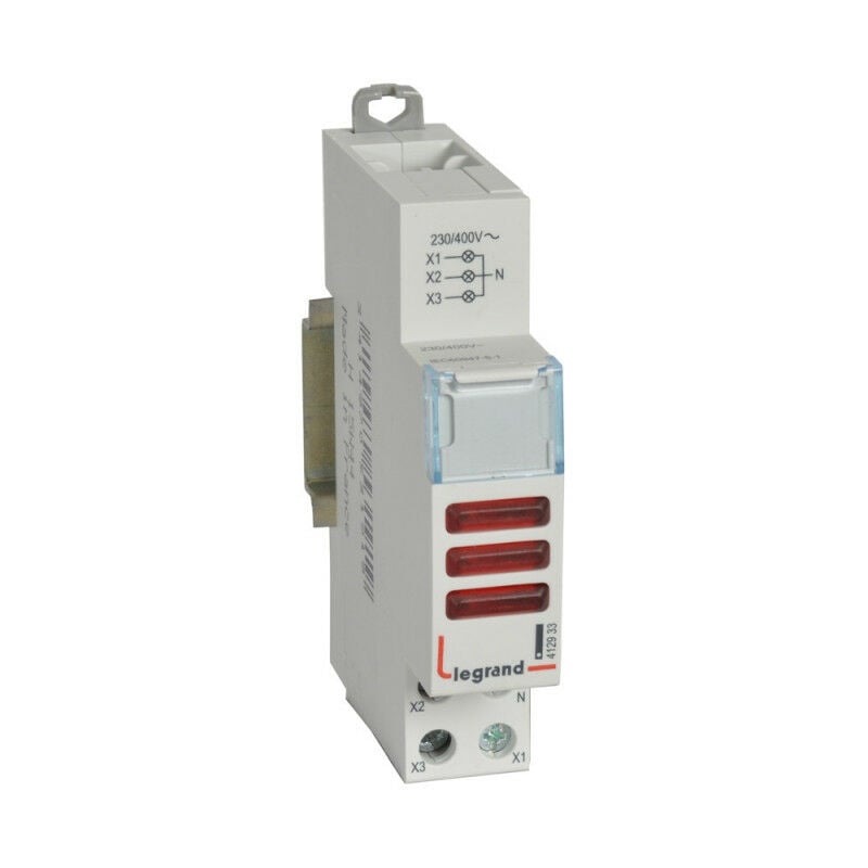 Legrand - Voyant à led cx triple 230V à 400V rouge 1 module (412933)