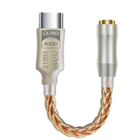 CX31993 Convertisseur numérique-analogique HiFi Type C vers amplificateur de casque 3,5 mm, décodeur audio, A--