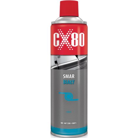 CX80 - Graisse blanche aérosol 500 ml pour connexions métalliques, protection professionnelle