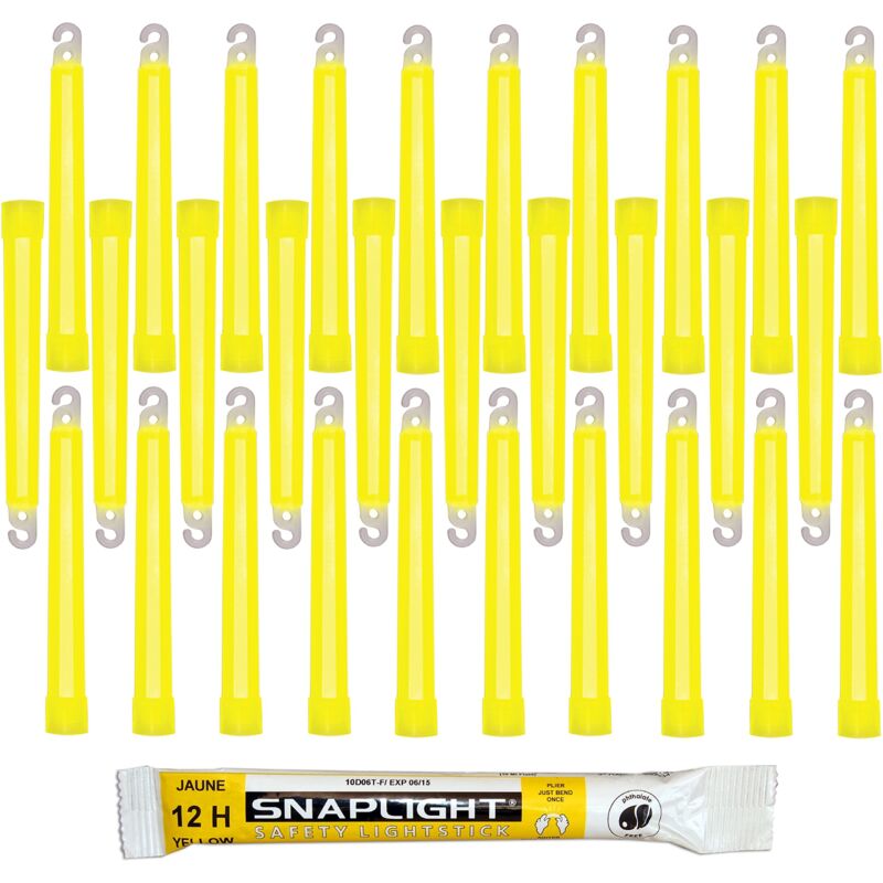 Image of Cyalume Bastone Luminoso SnapLight Glow Sticks 15 cm - Light Sticks molto luminoso con durata di 12 ore - Gialo (Sacchetto da 30)