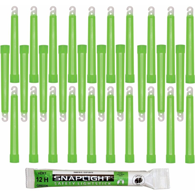 Image of Bastone Luminoso SnapLight Glow Sticks 15 cm - Light Sticks molto luminoso con durata di 12 ore - Verde (Sacchetto da 30) - Cyalume