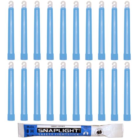 Cyalume Bastone Luminoso SnapLight Glow Sticks 15 cm - Light Sticks molto luminoso con durata di 8 ore - Blu (Sacchetto da 20)