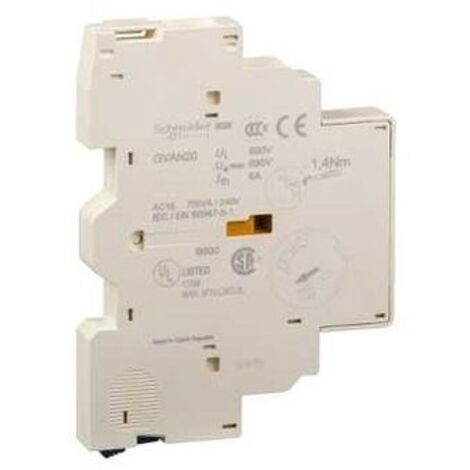 CYBERALL SCHNEIDER ELECTRIC GVAN20 GVAN CONTACT AUXILIAIRE, 2 F, BORNIERS À VIS-ÉTRIER, 48-690V