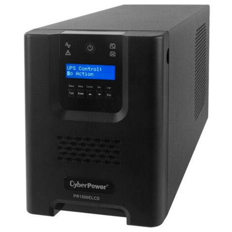 CyberPower PR1500ELCD UPS Line-Interattivo da 1500VA/1350W con AVR Sine-Wave, Schermo LCD e 8 prese IEC