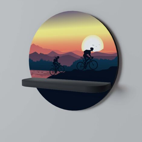 CYCLING HORIZON Rundes Regal Schwarz