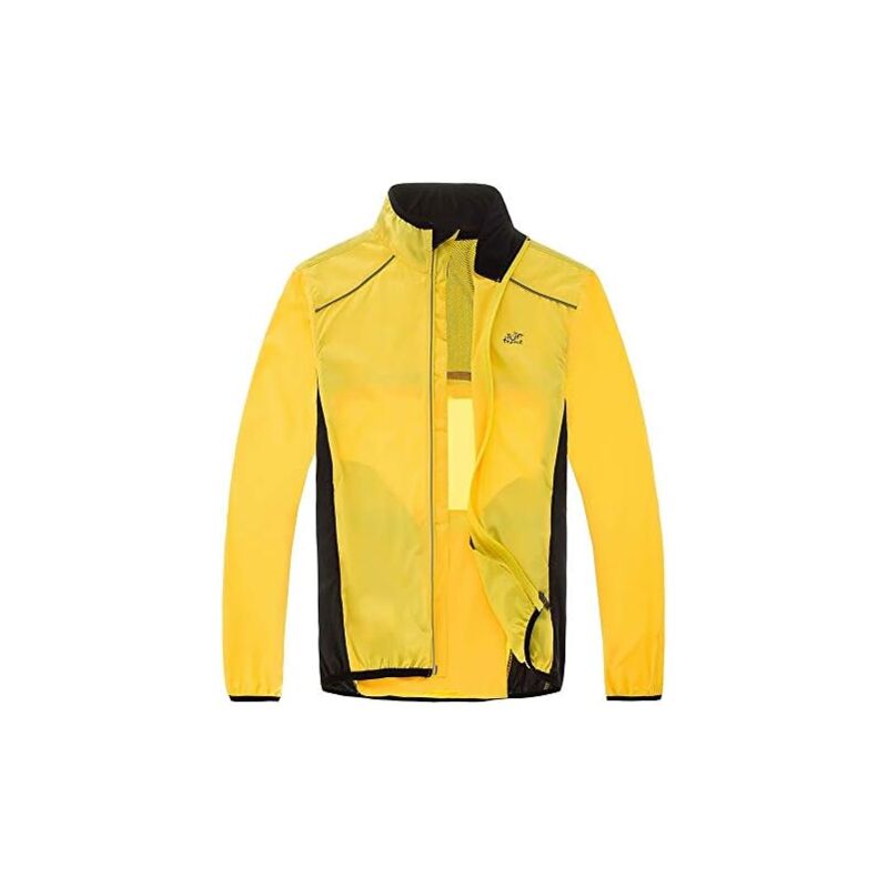 Wddnaot - Cycling Jacket - Waterproof Cycling Jacket Long Sleeve Windproof Rainproof Lightweight Bike Mesh Jacket Breathable with Reflective Tape