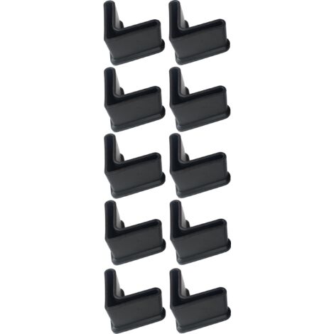 cyclingcolors 10x piedini plastica angolare profilo a L piede Mensola Tappo Cappucci terminali gambe per mobili, 25x25 25mm