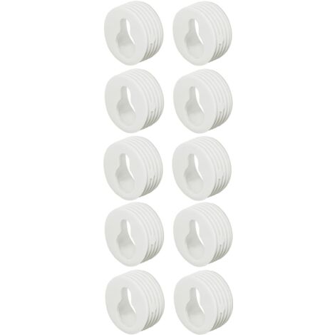 cyclingcolors 10x supporto ganci per armadio con foro serratura bianco 20mm plastica tavolo immagine Pensile Armadio Appendiabiti Rotondo Staffe