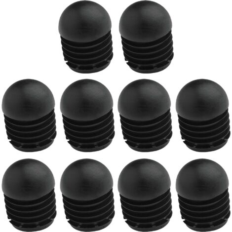 cyclingcolors 10x Tappi Di Plastica Per Gambe Sedie Inserti a Cupola Gomma Dura Nero Antiscivolo Tavoli Mobili, 25mm