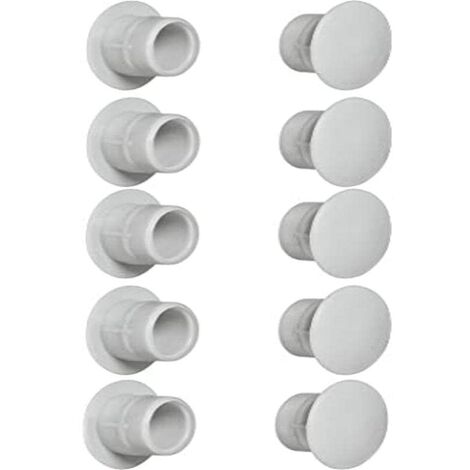 cyclingcolors 10x tappo chiusura plastica nero bianco grigio marrone mobili inserto cappuccio copriforo fori (Ø12mm/grigio chiaro RAL 7035)