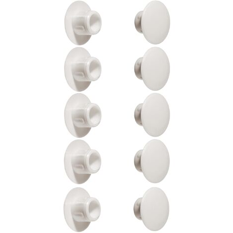 cyclingcolors 10x tappo chiusura plastica nero bianco grigio marrone mobili inserto cappuccio copriforo fori (Ø8.5mm/bianco RAL 9010)