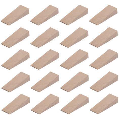 cyclingcolors 20x cunei legno piccoli fermaporta mobili ferma porta ante pavimento cucina angolazione blocca, 55mm x 20mm x 12mm