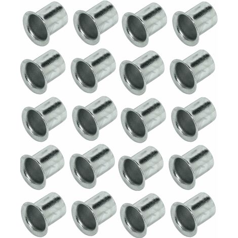 Cyclingcolors – Lot de 20 douilles 7,5 mm en acier – Capacité de charge 100 kg – Pour taquets d'étagère meuble cuisine salle de bain