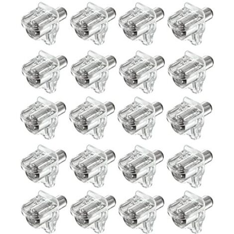cyclingcolors 20x reggipiani perni supporto mensole 5mm trasparente staffe plastico + acciaio tasselli scaffale mobili