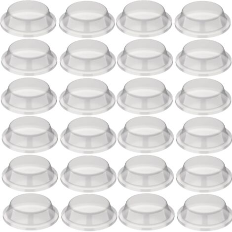 cyclingcolors 24x Gommini Silicone Trasparente Ammortizzatore Tamponi Paraurti Mobili Adesivi Paracolpi Porte Fermaporta, 12mm