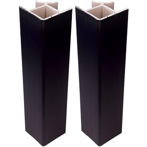 cyclingcolors 2x Connettore Zoccolino Battiscopa Bordo Mobili Cucina Zoccolo Giunzione multiangolo angolare, 150mm nero 90°