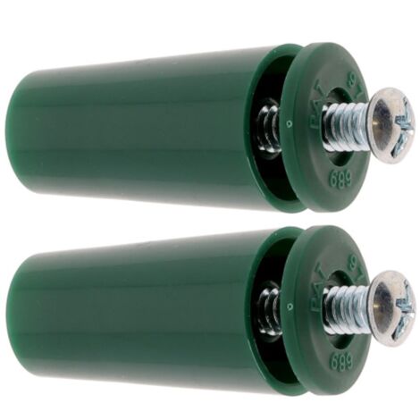 cyclingcolors 2x Ferma lama finale per tapparella conico 40mm Ø22mm in PVC con rondella e vite Tenda Finestra Avvolgitore Svolgitore Cassonetto Carpenteria, verde