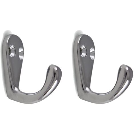 cyclingcolors 2x ganci muro metallo cromato lucido 41mm con vite mobile cucina bagno appendiabiti