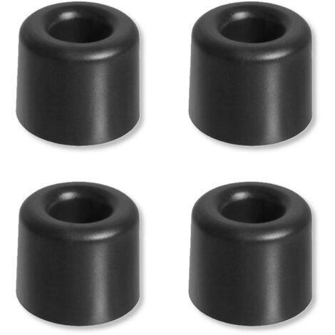 cyclingcolors 4x fermaporta in pvc nero da avvitare protegge pareti e superfici protezione otturatore cancello armadio (Ø30mm)