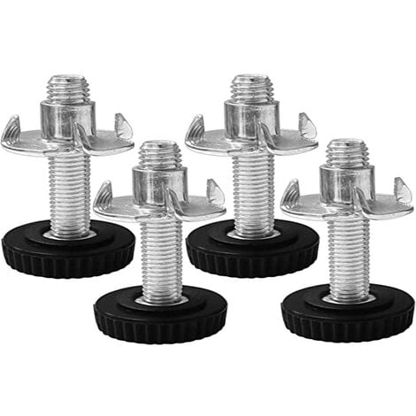 4x Piedini piedi mobili Teflon regolabile piede M6 M8 M10 PTFE tondo tavolo