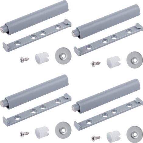 cyclingcolors 4x Push Pull per Ante Push to Open Chiusura Magnetica per Ante Mobili e Cassetti, Grigio