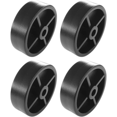 cyclingcolors 4x ruote plastica 45mm nero rotelle mobili dura carrello piccole guardaroba cassetto letto porta scorrevole