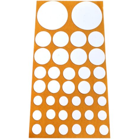 cyclingcolors 76x Copriviti adesivi 10mm 14mm 20mm 40mm plastica viti copertura coperchi tappi riparazione mobili, Bianco