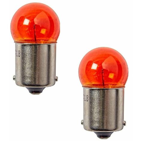 Cyclingcolors – Ampoule clignotante 12V 10W BA15S orange – Éclairage universel pour voiture et tracteur – Excellente visibilité sur route