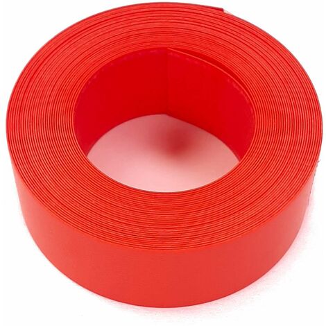 Cyclingcolors – Bande de chant en ABS 5 mètres – Largeur 22mm – Épaisseur 0,4mm – Rouge vif avec relief – Pour finition bords meubles et panneaux bois