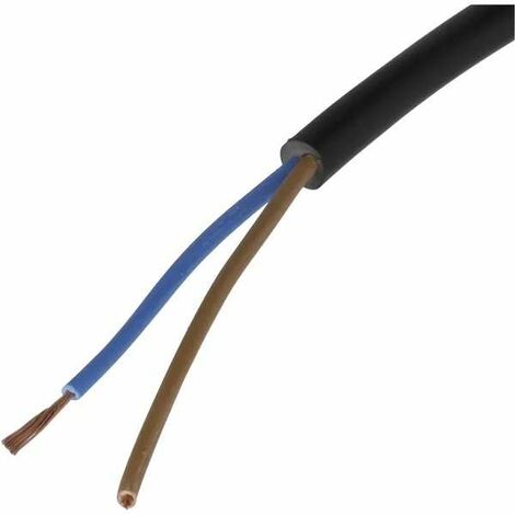 Cyclingcolors – Câble électrique H05VVF 2x0,75mm² noir 2m – Conducteur cuivre flexible – Tension 500V pour appareils portables - 75mm2