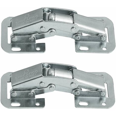 Cyclingcolors – Charnières de porte 90° avec fermeture automatique – Acier pour portes 16mm – Installation facile – Ajustement latéral et profondeur