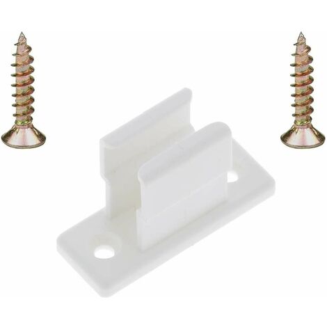 Cyclingcolors – Clip bloqueur manivelle volet roulant blanc – Support guide manette plastique 13mm – A visser universel pour fenêtres – Entraxe 34,5mm