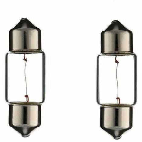 Cyclingcolors – Pack de 2 ampoules navette 12V 8W SV8,5 – Longueur 30mm – Pour éclairage intérieur – Compatible avec luminaires standards