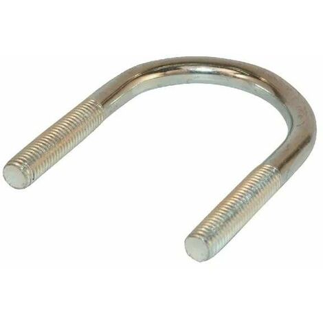 Cyclingcolors – Boulon en U rond acier zingué – Longueur 90mm – Diamètre M10 – Entraxe 71mm – Pour fixation tuyaux et structures