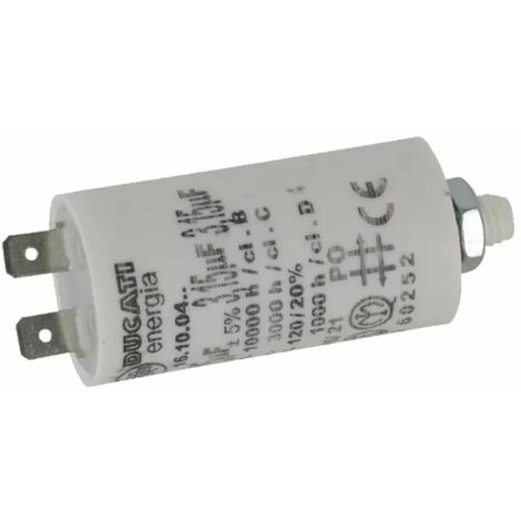 Cyclingcolors – Condensateur de démarrage universel 3,15µF 450V Ø25mm longueur 49mm – Fixation M8 – 2 cosses – Pour pompes et volets roulants