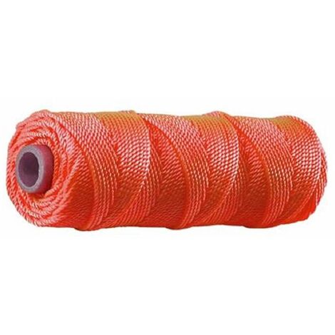 Cyclingcolors – Cordeau de maçon rouge 1,75mm x 50m – Résistant pour maçonnerie – Corde de tension pour chantiers humides et travaux précis