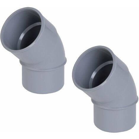 Cyclingcolors – Coude PVC 45° mâle femelle diamètre 32mm – Raccord d'évacuation – Norme NF – Pour installations plomberie – Pack de 2 unités