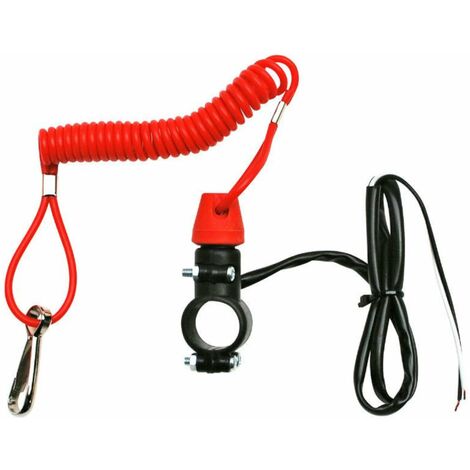 Cyclingcolors – Coupe circuit contact universel pour guidon – Compatible scooters, motos, mobylettes, quads – Sécurise en cas de chute – 12V 30A