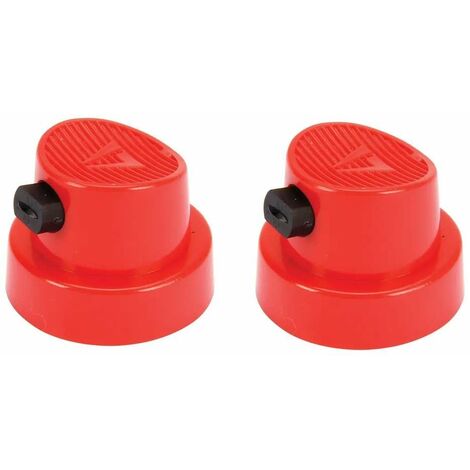 Cyclingcolors – Embout bombe aérosol universel 2x – Tête pulvérisateur ronde rouge – Buse spray peinture pour bombes 400ml – Usage professionnel