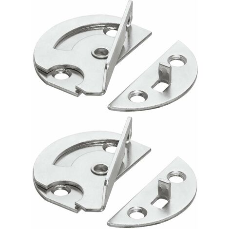 Cyclingcolors – Fermeture rotative pour rallonge de table – Acier zingué – Diamètre 48mm – Hauteur 15mm – Installation enfoncée ou vissée