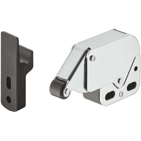 CYCLINGCOLORS Fermo a molla nero rullo chiusura Pressione Automatico Acciaio Metallo Porta Armadio Chiavistelli per mobili Cerniera Serratura