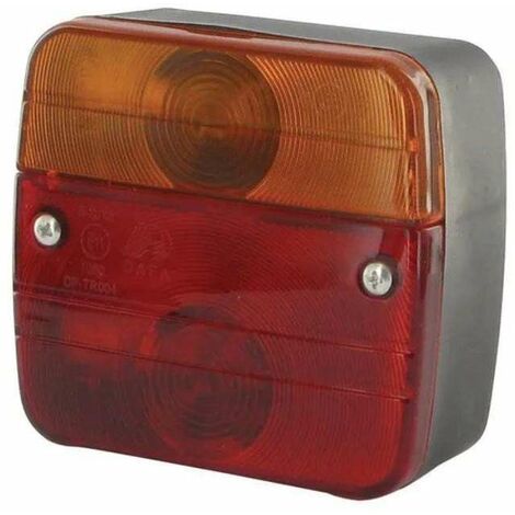 Cyclingcolors – Feu arrière carré universel 12V/24V – Halogène 21W + 21/5W – IP67 – Montage arrière gauche/droite – Pour remorque, camion, tracteur