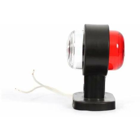Cyclingcolors – Feu de gabarit 12V 24V remorque camion tracteur rouge et blanc 95mm – Éclairage halogène – Indice de protection IP56 – Angle 30°